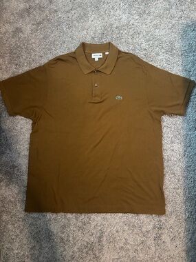 Lacoste Olive Brown Men’s Short-Sleeve Polo